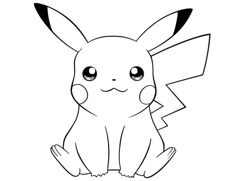 free pikachu coloring pages|Pikachu coloring page 